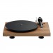 Pro-Ject Debut Evo 2 Turntable, Walnut Front View (Without Dust Cover)