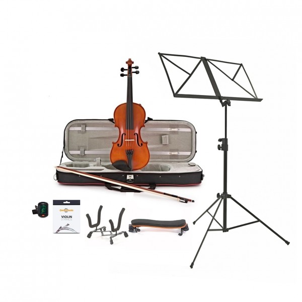 Hidersine Vivente Violin Outfit, 3/4 and Accessories Bundle