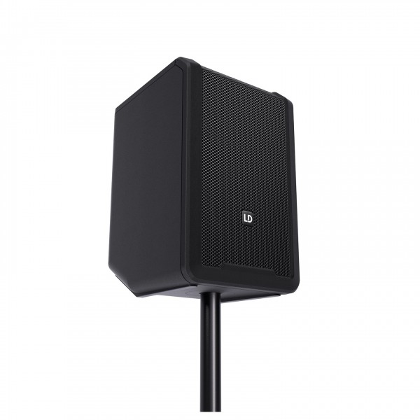 LD Systems ANNY 8" Battery-Powered Bluetooth PA System With Mixer, Black - Stand Mounted