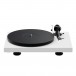 Pro-Ject Debut Evo 2 Turntable, White Satin Front View (Without Dust Cover)