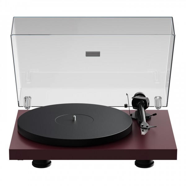 Pro-Ject Debut Evo 2 Turntable, Wine Red Satin Front View