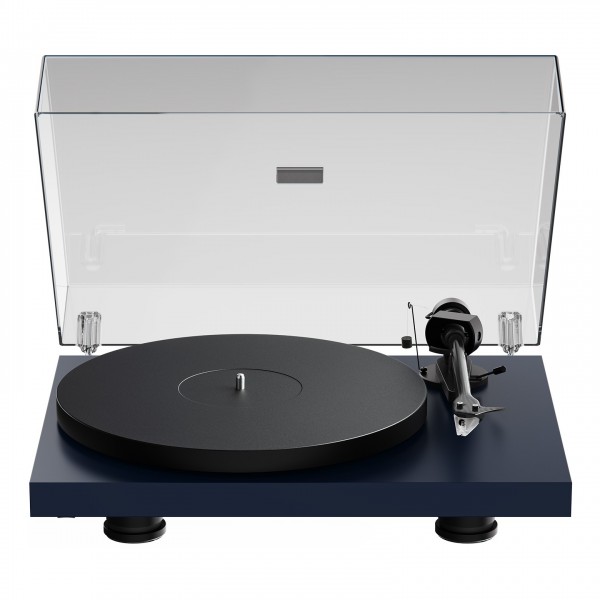 Pro-Ject Debut Evo 2 Turntable, Steel Blue Satin Front View