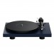 Pro-Ject Debut Evo 2 Turntable, Steel Blue Satin Front View (Without Dust Cover)