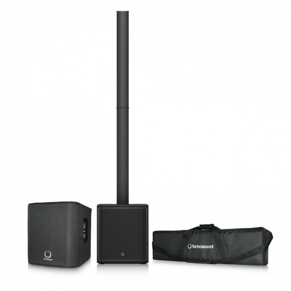 Turbosound iP2000 Column PA System with Bags - Full Bundle, Front