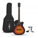 Single Cutaway Acoustic Guitar & Accessory Pack by Gear4music, Sunburst