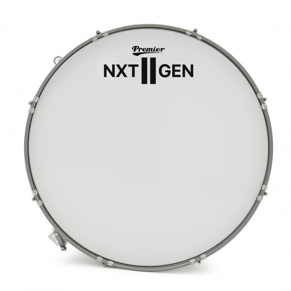 Premier NXT GEN Marching 28" x 12" Traditional Bass Drum, White