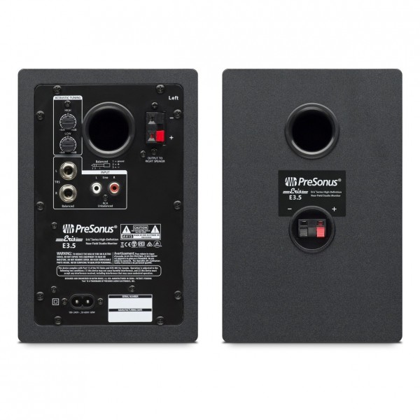 Presonus Eris 3.5 Desktop Monitors - Rear