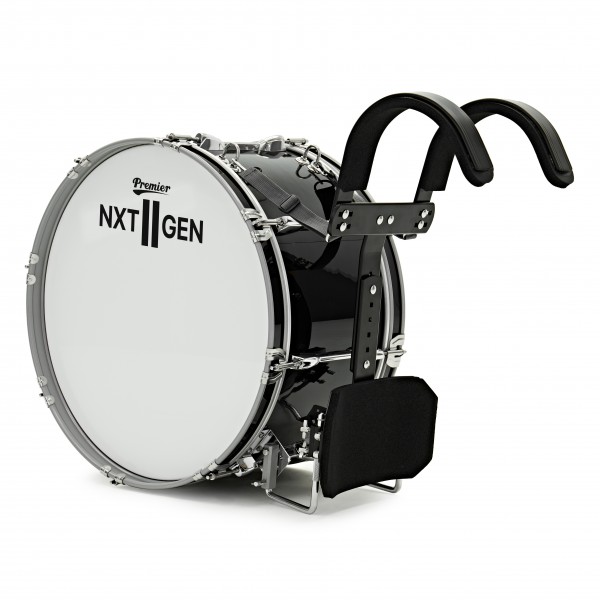 Premier NXT GEN Marching 20" x 10" Traditional Bass Drum, Black