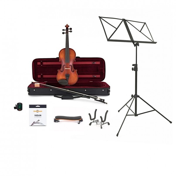 Primavera 200 Antiqued Violin Outfit, 3/4 and Accessories Bundle