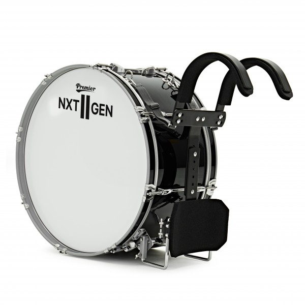 Premier NXT GEN Marching 22" x 10" Traditional Bass Drum, Black