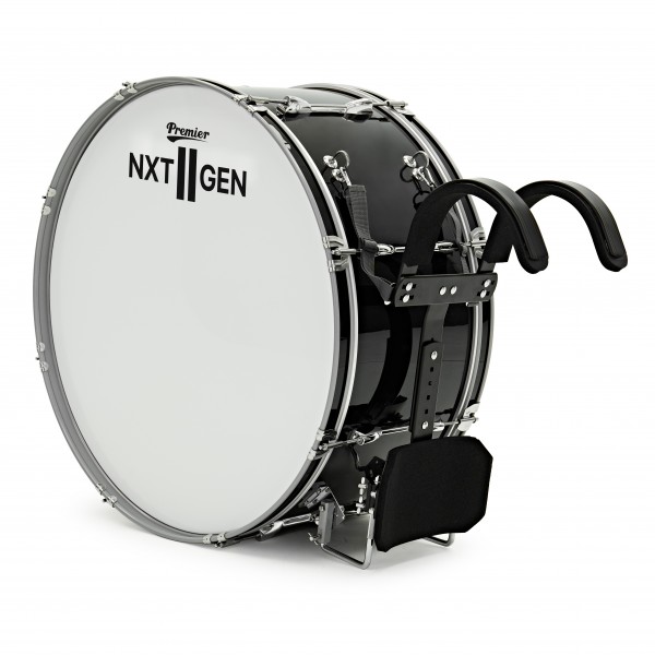 Premier NXT GEN Marching 28" x 12" Traditional Bass Drum, Black