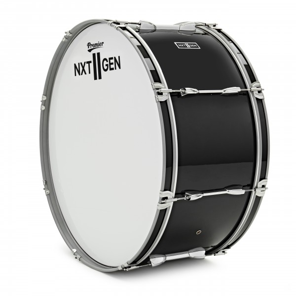Premier NXT GEN Marching 28" x 12" Traditional Bass Drum, Black