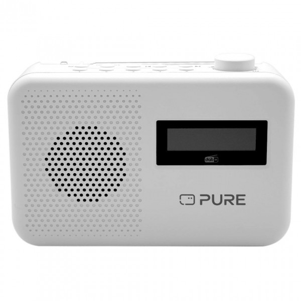 Pure Elan One2 Portable DAB+ Radio with Bluetooth, Cotton White - Front