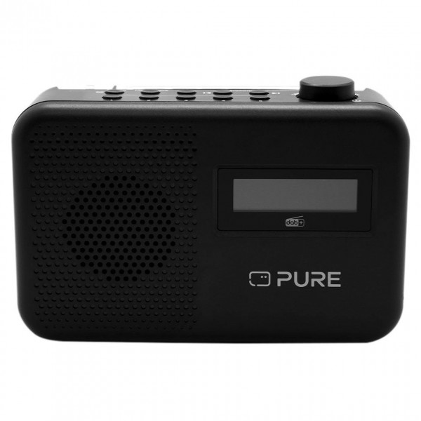 Pure Elan One2 Portable DAB+ Radio with Bluetooth, Charcoal - Front