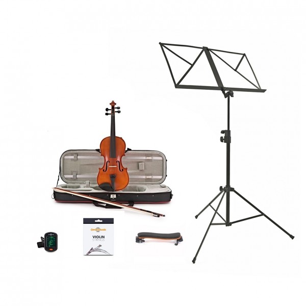 Hidersine Vivente Violin Outfit, 1/2 Size and Accessories Bundle