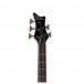 Dean Edge 5 Flame Top, Trans Black Satin Neck View