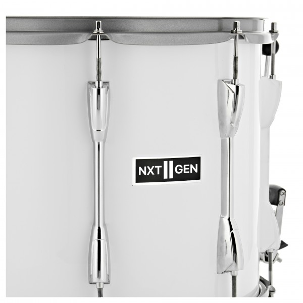 Premier NXT GEN Marching 14" x 12" Traditional Snare Drum & Top Snare, White