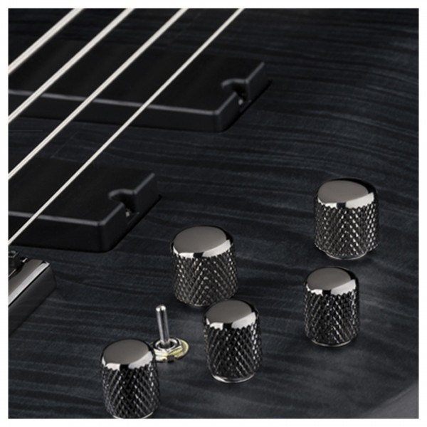 Dean Edge 6 Flame Top 6 String Bass, Black Satin at Gear4music