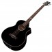 Dean Exotica Supreme Electro Acoustic Bass Guitar, Classic Black Slanted View