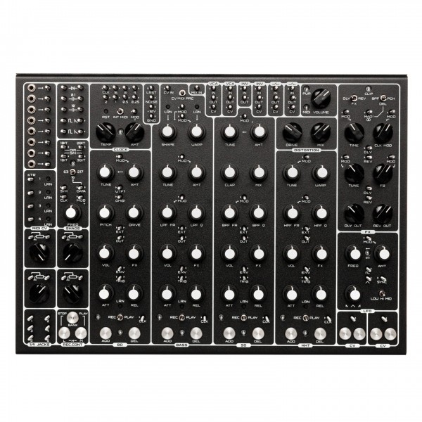 SOMA Laboratory PULSAR-23 Organismic Drum Machine, Black (Screw) - Top