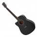 Dreadnought Cutaway Left Handed Electro Acoustic Guitar Black, 15W Acoustic Amp & Accessory Pack