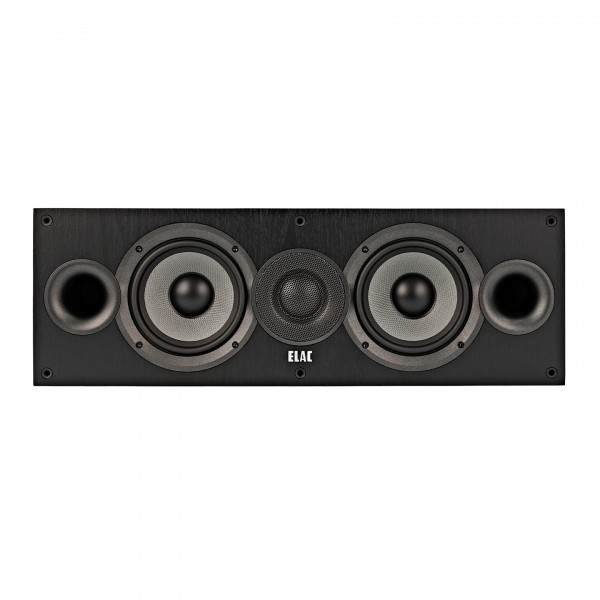 ELAC Debut C5.2 Vinyl Centre Speaker, Black Ash - front
