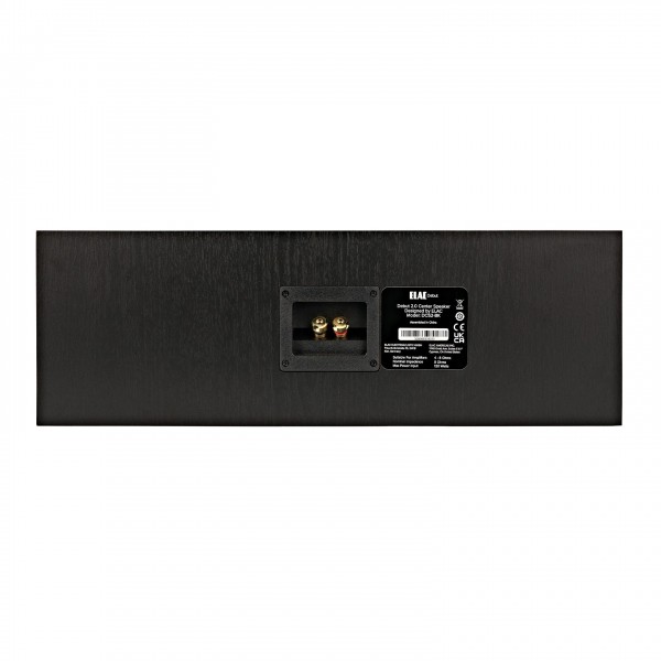 ELAC Debut C5.2 Vinyl Centre Speaker, Black Ash - rear