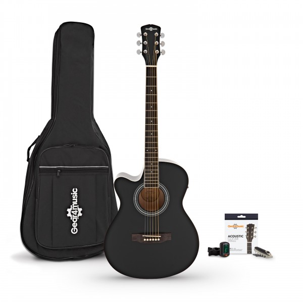 Single Cutaway Electro Acoustic Guitar & Accessory Pack by Gear4music, Blue