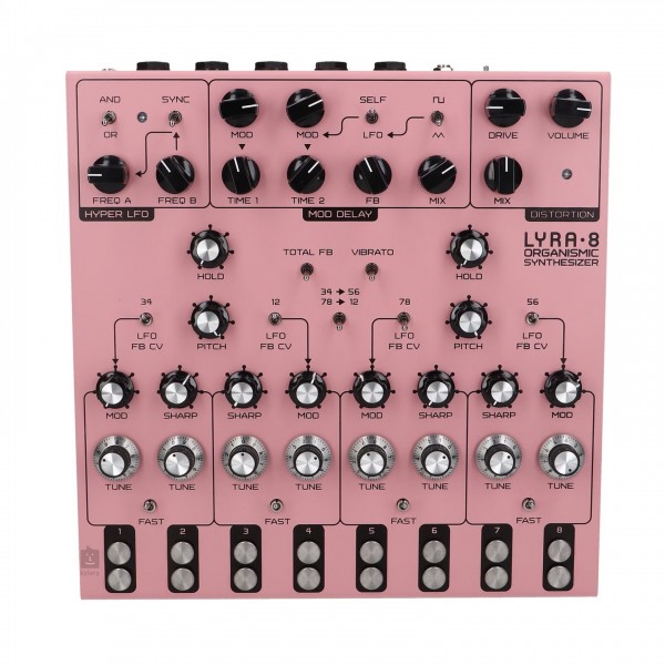 SOMA Laboratory Lyra-8 Analog Synthesizer, Pink - Top