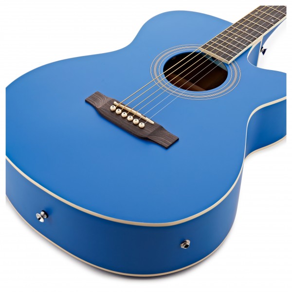 Single Cutaway Electro Acoustic Guitar & Accessory Pack by Gear4music, Blue