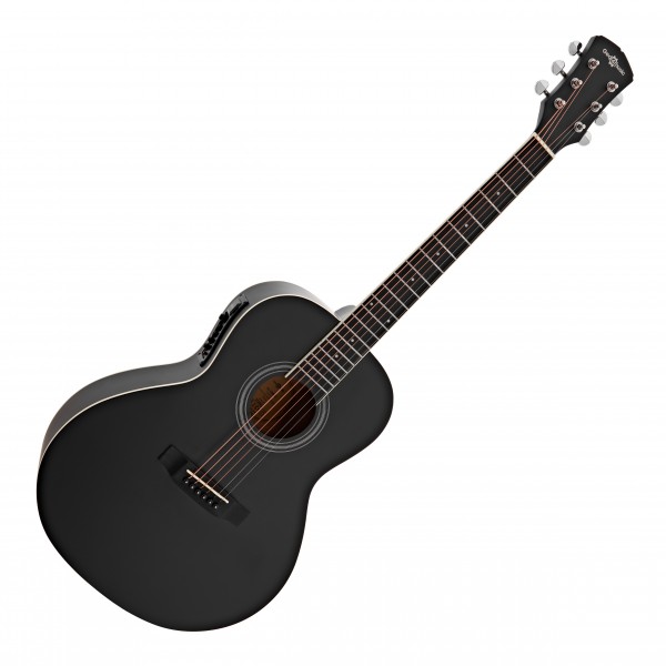 Parlour Electro Acoustic Guitar Black, 15W Acoustic Amp & Accessory Pack