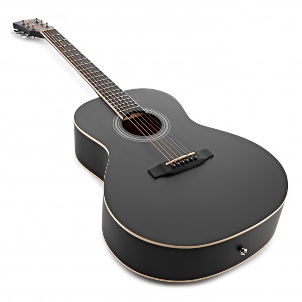 Parlour Acoustic Guitar & Accessory Pack by Gear4music, Black