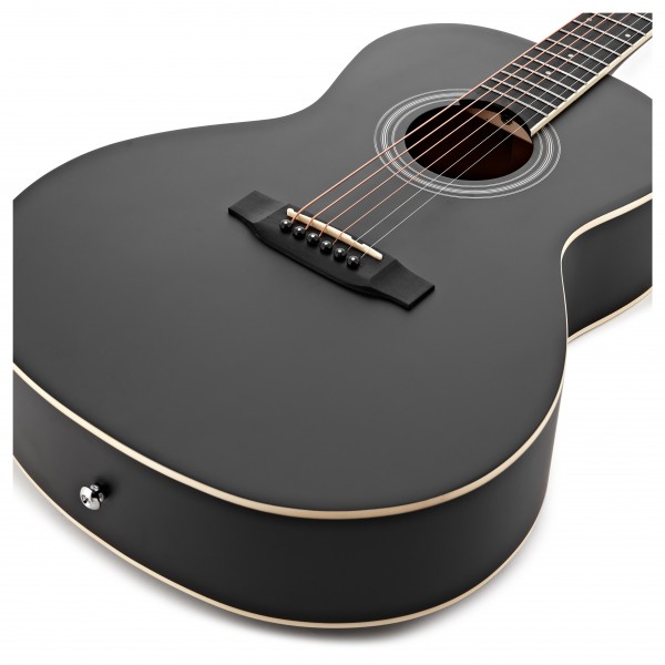 Parlour Acoustic Guitar & Accessory Pack by Gear4music, Black