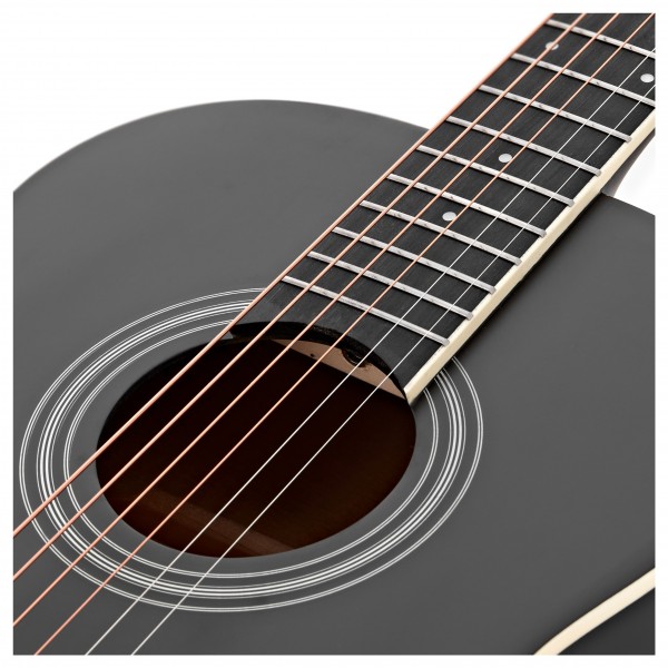 Single Cutaway Acoustic Guitar Pack by Gear4music, Black
