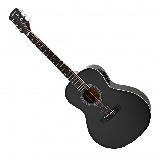 Parlour Left Handed Electro Acoustic Guitar Black, 15W Acoustic Amp & Accessory Pack