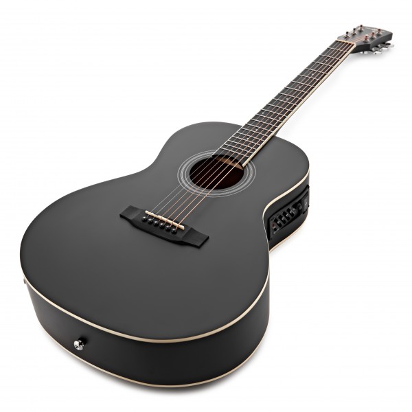 Parlour Left Handed Electro Acoustic Guitar Black, 15W Acoustic Amp & Accessory Pack