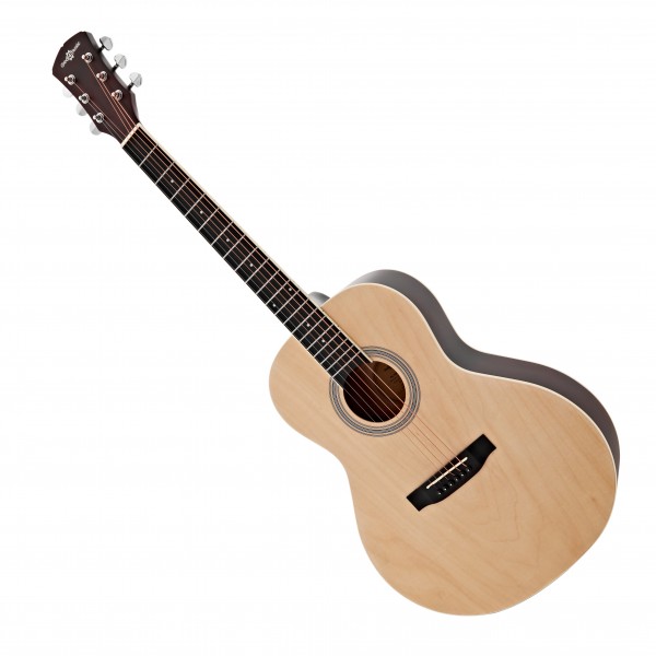 Parlour Left Handed Acoustic Guitar & Accessory Pack by Gear4music, Natural