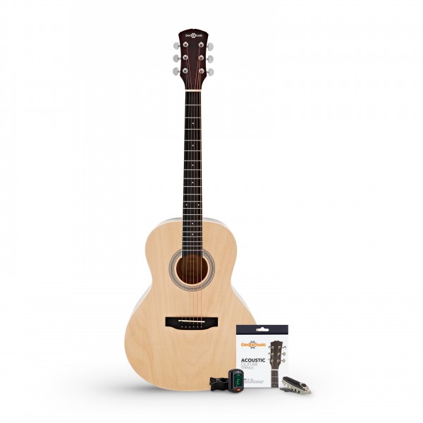 Single Cutaway Acoustic Guitar Pack by Gear4music, Black
