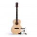 Single Cutaway Acoustic Guitar Pack by Gear4music, Black