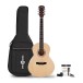 Parlour Left Handed Acoustic Guitar & Accessory Pack by Gear4music, Natural