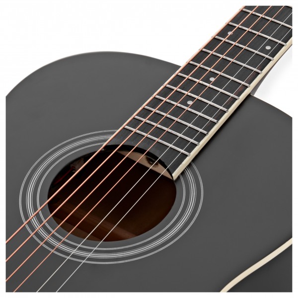 Single Cutaway Acoustic Guitar Pack by Gear4music, Black