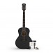 Single Cutaway Acoustic Guitar Pack by Gear4music, Black