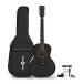 Parlour Left Handed Electro Acoustic Guitar & Accessory Pack by Gear4music, Black