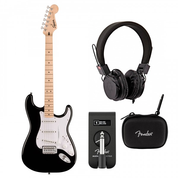 Squier Electric Guitar and Fender Mustang Micro Plus Pack