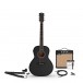 Parlour Electro Acoustic Guitar Black, 15W Acoustic Amp & Accessory Pack