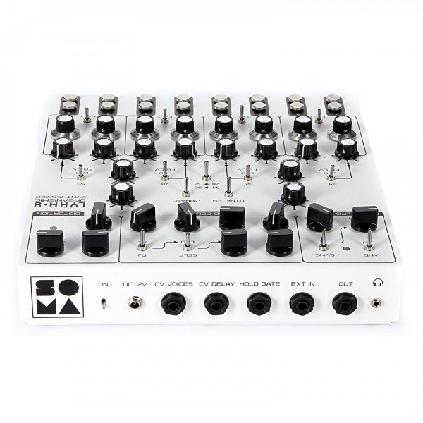 Lyra-8 Analog Synthesizer, White - Rear