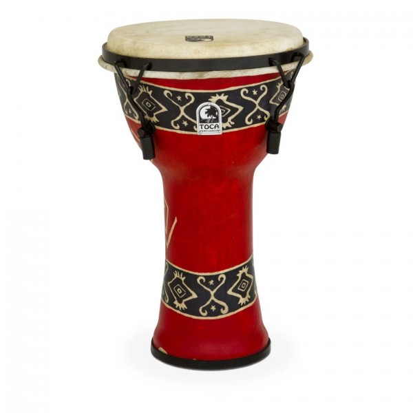 Toca 9" Djembe Freestyle Mechanically Tuned. Bali Red