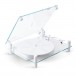 Transparent Turntable, White - Angled