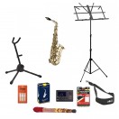 Stagg AS215S Alto Saxophone Package, Clear Lacquer