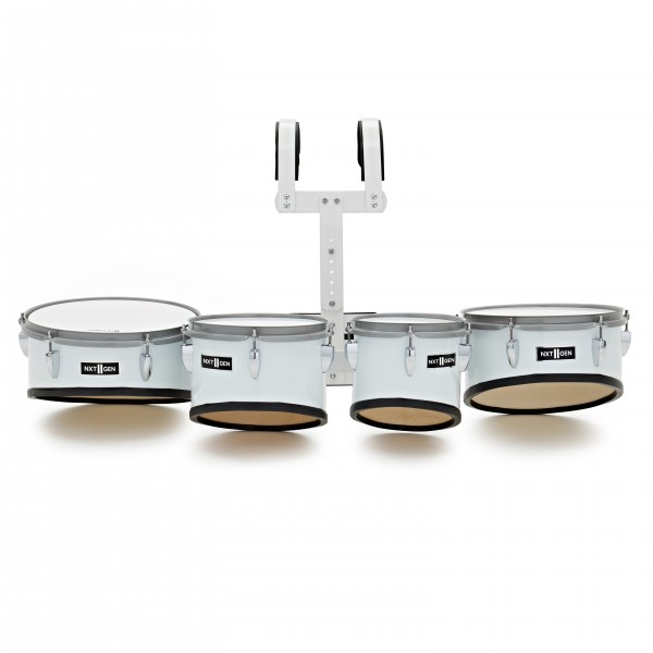 Premier NXT GEN Marching 8/10/12/13 Drum Corps Multi-Tenor Set, White